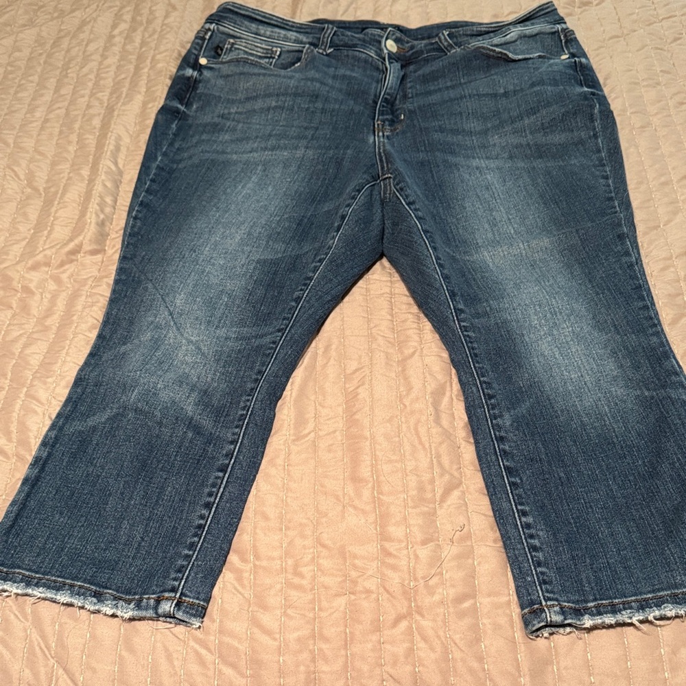 Judy Blue Mid-Wash Ankle Jeans Cropped